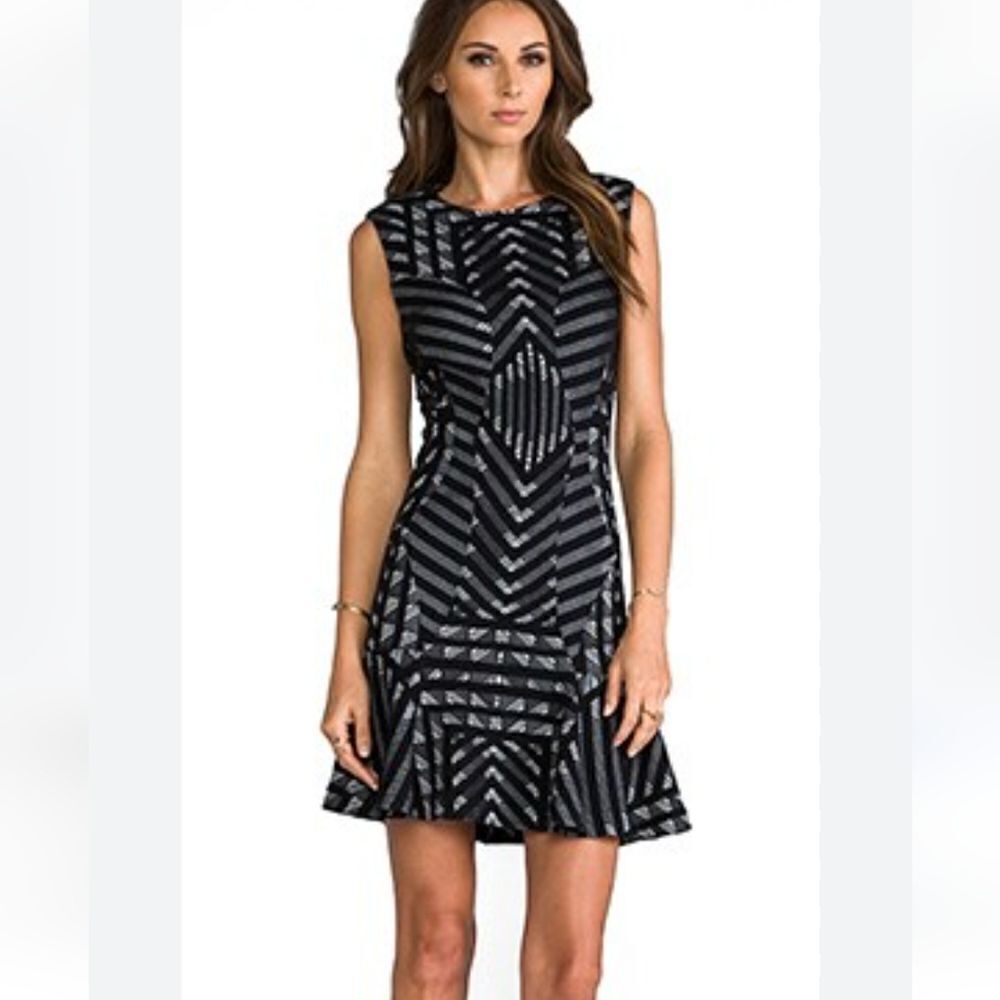 Diane Von Furstenberg Runway Carlie Wool Blend Fit and Flare‎ Dress Size 6